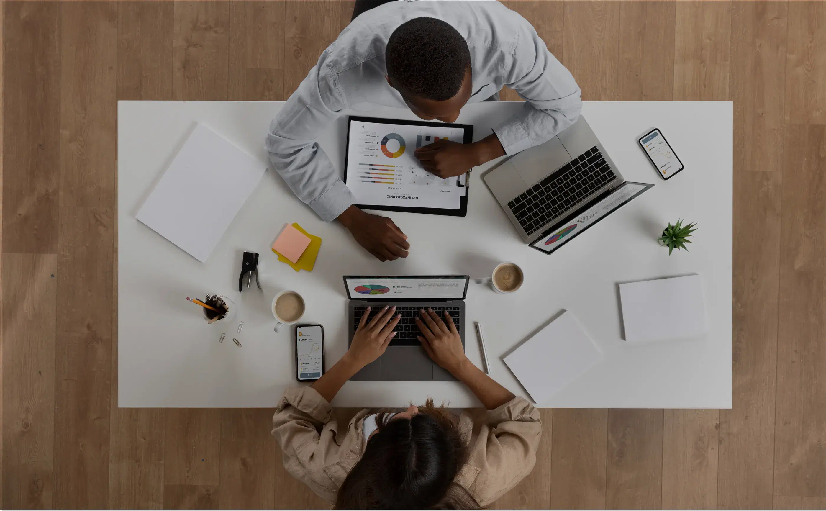 People collaborating at a table
