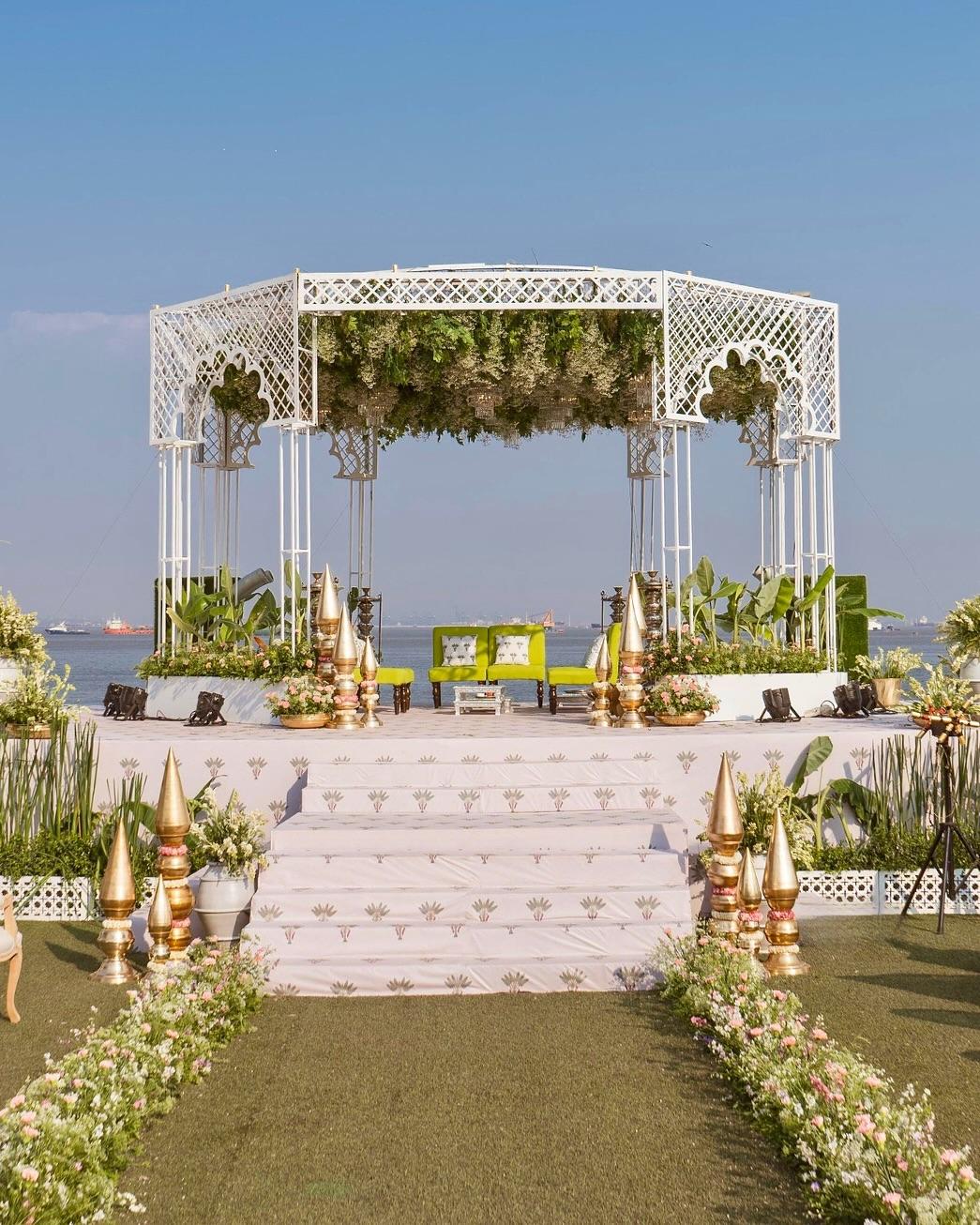 Seaside Greenery Wedding Mandap