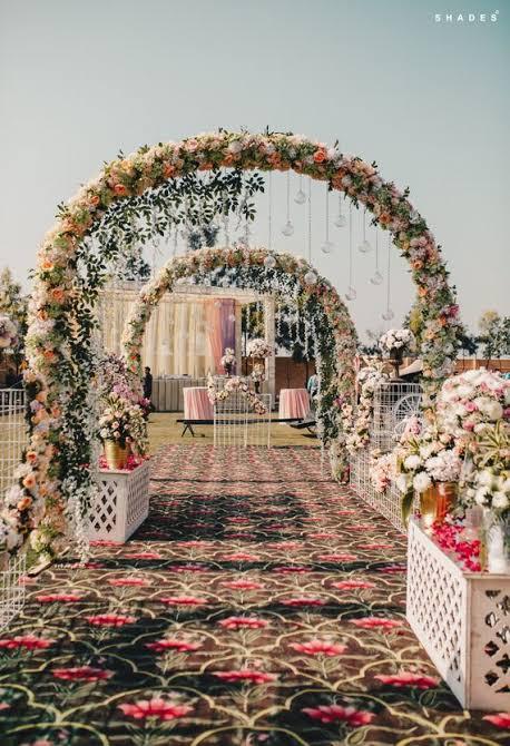 Floral Elegance Walkway