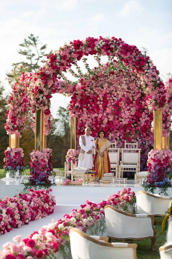 Saffron Silhouette Mandap