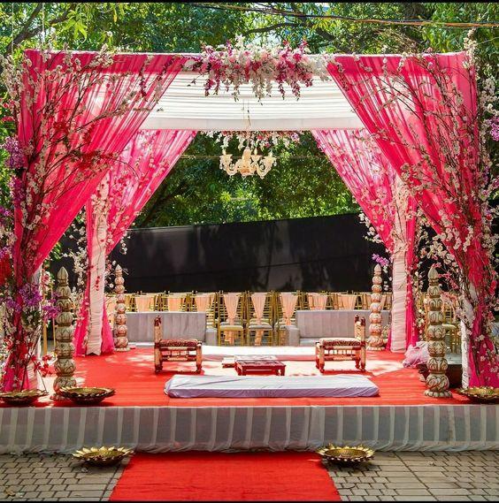 Crimson Crest Mandap
